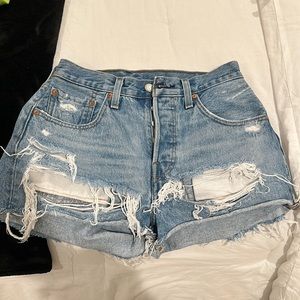 Levi’s Light Wash 501 Shorts